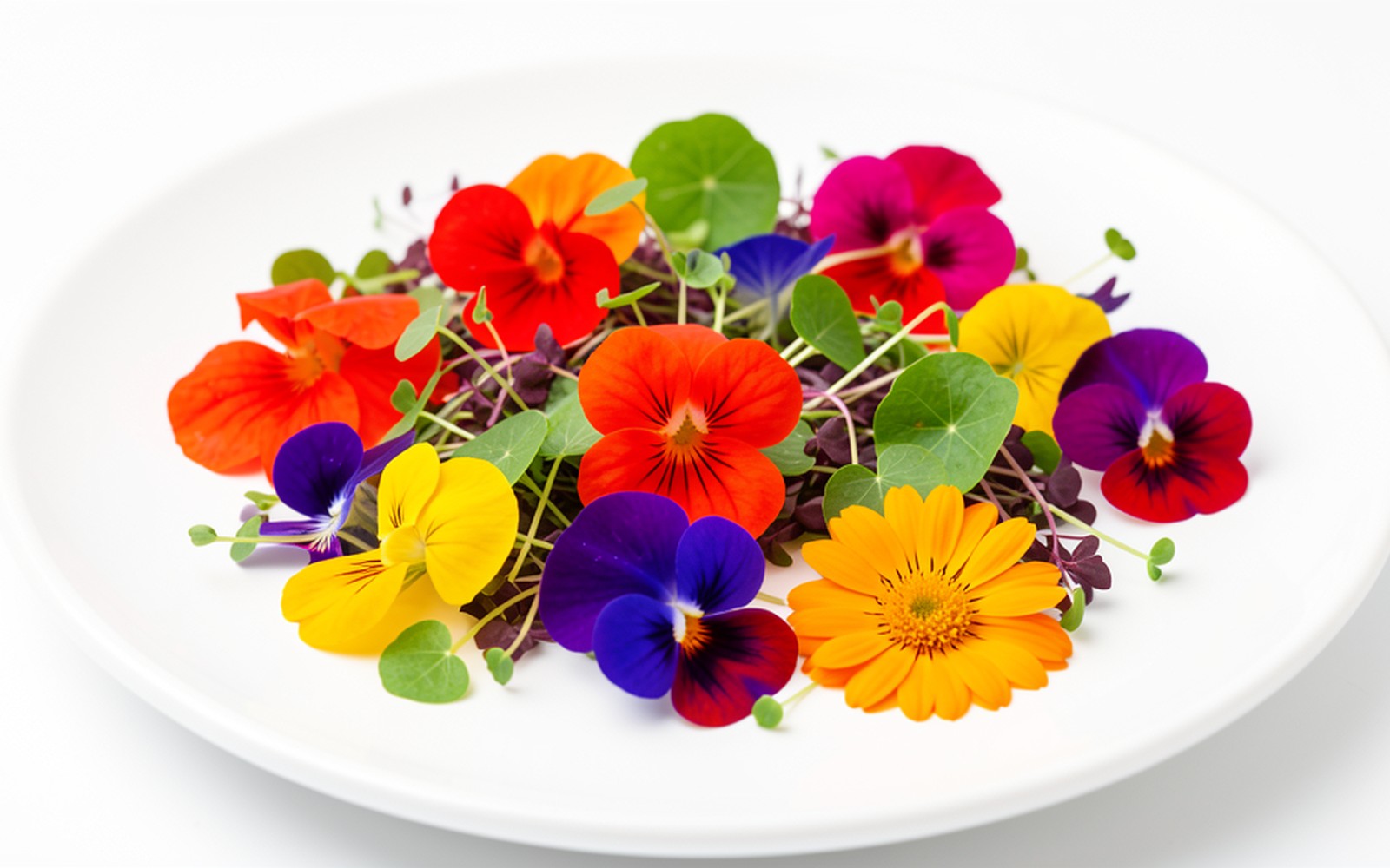 Con flores comestibles con microgreens EcoBites